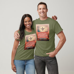 Faith Message - Hebrews 11-1 Kort Slv Army Grönt T Shirt