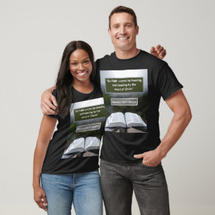 Faith Message - Romans 10-17 - Kortärmad Black T Shirt