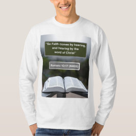 Faith Message - Romans 10-17 - Långärmad White T Shirt
