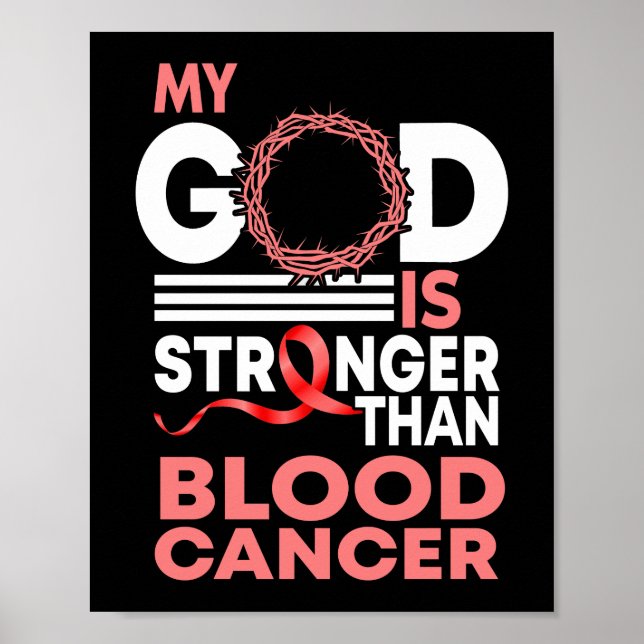 Faith min Gud är starkare än blodcancer Poster (Framsidan)