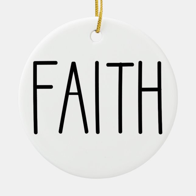 FAITH - Minimal rundad julprydnad Julgransprydnad Keramik (Framsidan)