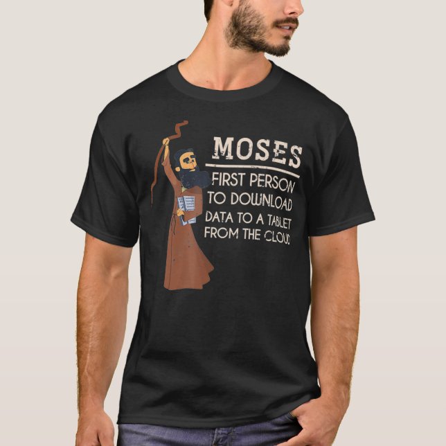 Faith Moses Bible Verse Funny Christian Gift Praye T Shirt (Framsida)