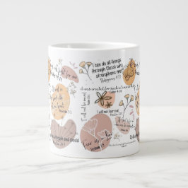 Faith Motivational Affirmation Mugg för troende Jumbo Mugg