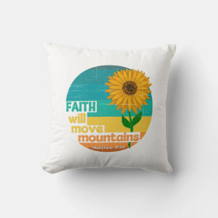Faith Move Mountas Christian Design Kudde