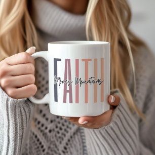 Faith Moves Mountains Bible Verse Kaffemugg