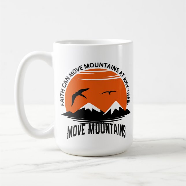 Faith Moves Mountains – Sunset Serenity Edition Kaffemugg (Vänster)