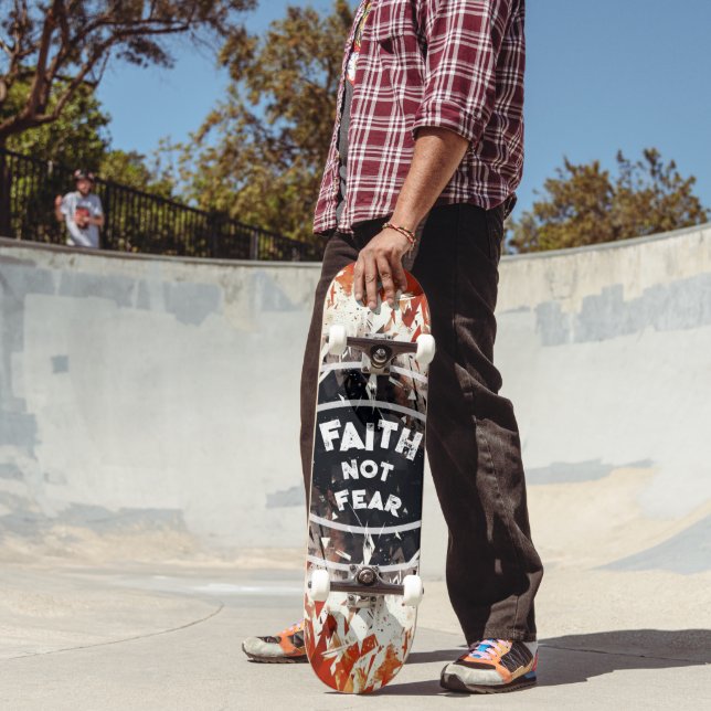 FAITH NOT FEAR MINI SKATEBOARD BRÄDA 18,5 CM (Utomhus 2)