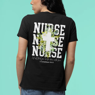Faith Nurse Shirt - Christian Bible Verse Nursing T