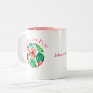 Faith och Aloha Två-Tonad Mugg