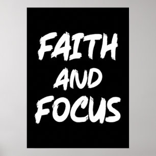 Faith och Focus - Christian Hustle Success Gym Poster
