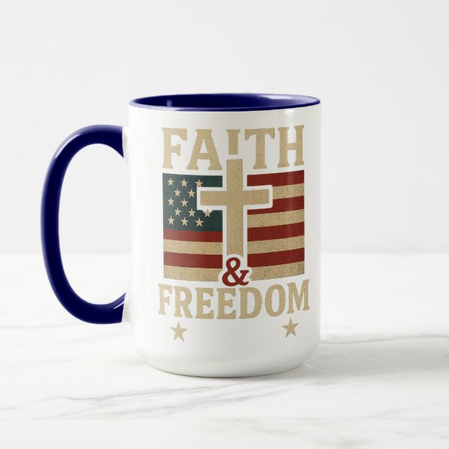 Faith och Freedom Mugg (Vänster)