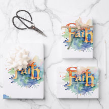 Faith och Grace Watercolor Mönster