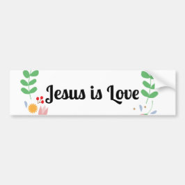 Faith och Hopes Jesus är Kärlek Bumper Sticker Bildekal