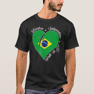 Faith of Freedom Independence in God Christian Bra T Shirt
