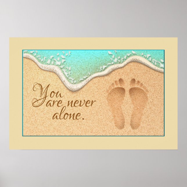 Faith One Set Footprint in the Sand Poster (Framsidan)