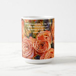 Faith Orange Ro Delight and Scripture Kaffemugg