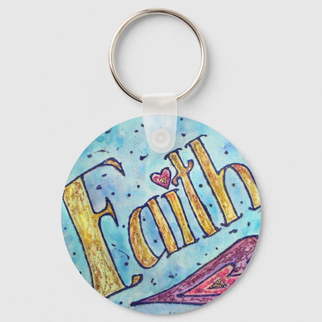 Faith Ord Art Painting Nyckelring (Framsida)