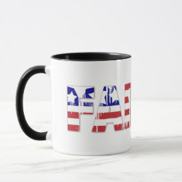 Faith ord med Patriotic American Flagga Mugg
