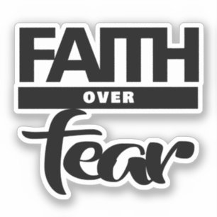 Faith Over Fea Klistermärken