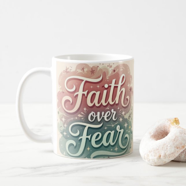 Faith over Fear 15 Oz Coffee Mugg (Med munk)