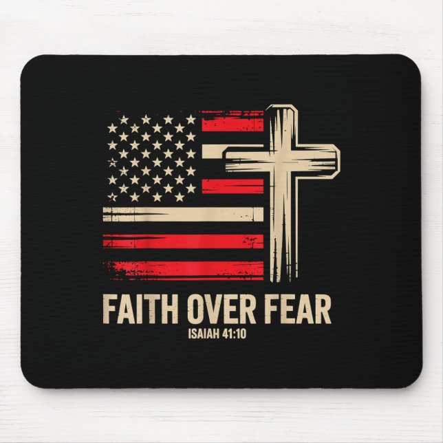 Faith Over Fear American Flag  Musmatta (Framsidan)