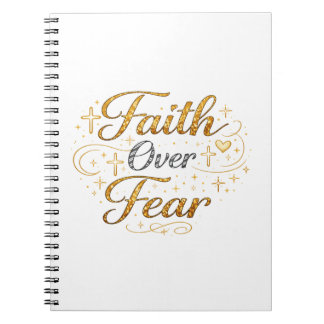 Faith over fear anteckningsbok