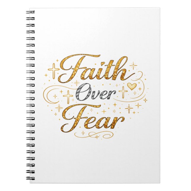 Faith over fear anteckningsbok (Framsidan)