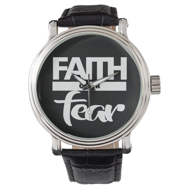 Faith over Fear Armbandsur (Framsida)