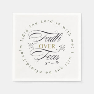 Faith over Fear Bible Verse Motivational Pappersservett