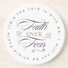 Faith over Fear Bible Verse Motivational Underlägg