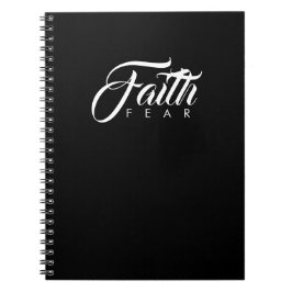 Faith over Fear Black Anteckningsbok