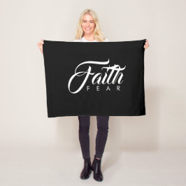 Faith over Fear Black Fleecefilt