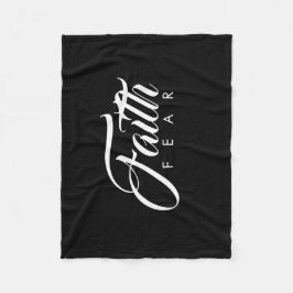 Faith over Fear Black Fleecefilt