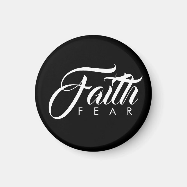 Faith over Fear Black Magnet (Framsidan)