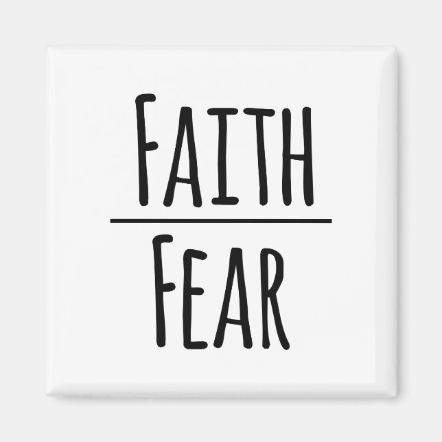Faith over Fear Black Magnet (Framsidan)