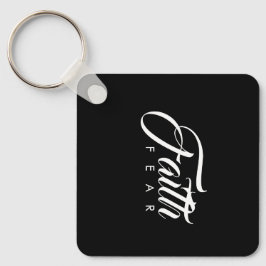 Faith over Fear Black Nyckelring