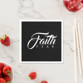 Faith over Fear Black Pappersservett
