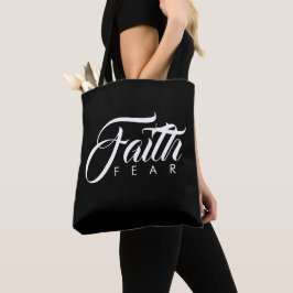 Faith over Fear Black Tygkasse