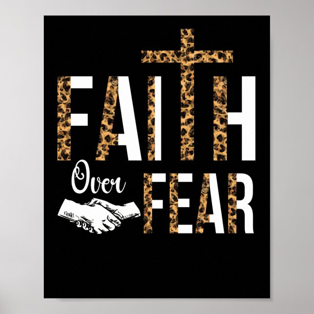 Faith over Fear Brev Christian Faith Kor Poster (Framsidan)