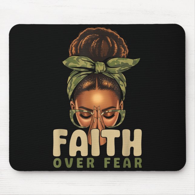 Faith Over Fear Christian Camo African American Af Musmatta (Framsidan)