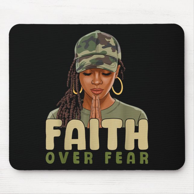 Faith Over Fear Christian Camo African American Af Musmatta (Framsidan)