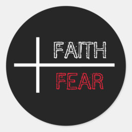 Faith over Fear Christian Kor Runt Klistermärke