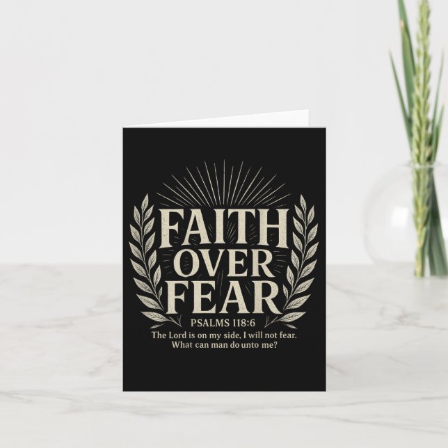 Faith over Fear Christian Kort (Framsida)