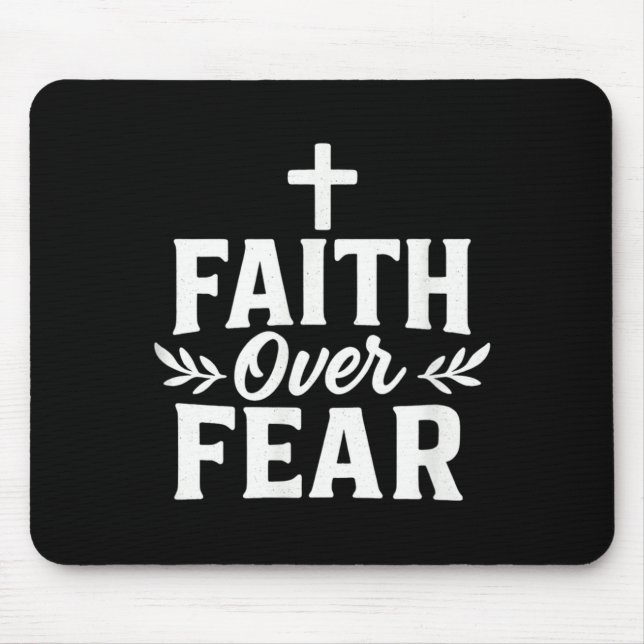 Faith Over Fear Christian Motivational Bible Verse Musmatta (Framsidan)