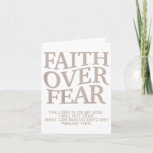 Faith over Fear Christian Påsk Youth Tonåring Girl Kort