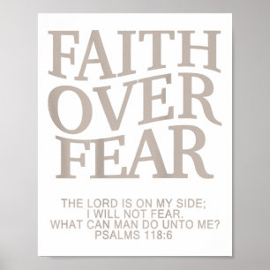 Faith over Fear Christian Påsk Youth Tonåring Girl Poster