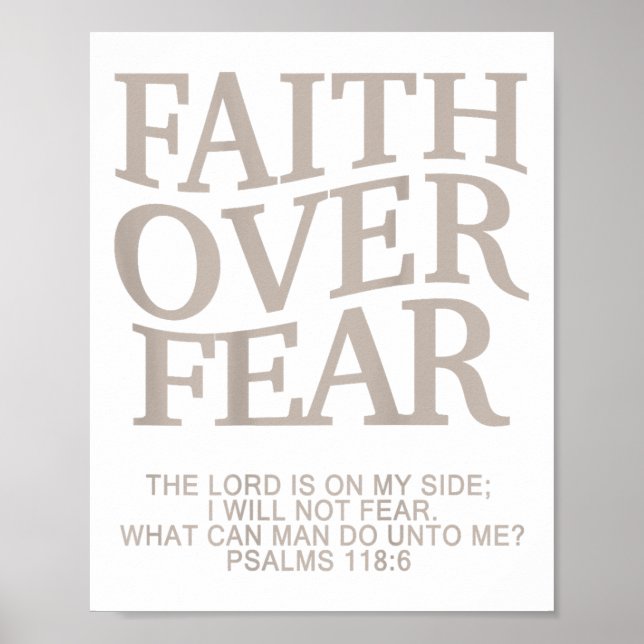 Faith over Fear Christian Påsk Youth Tonåring Girl Poster (Framsidan)