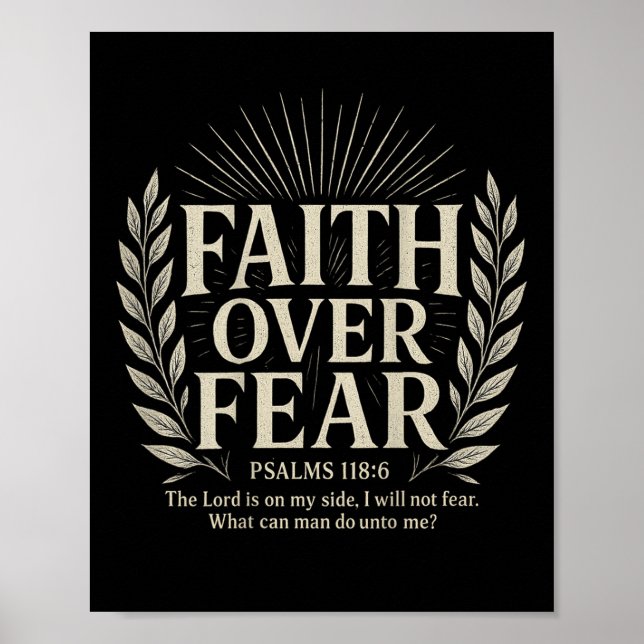 Faith over Fear Christian Poster (Framsidan)