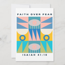 Faith over Fear Enagement Card Inbjudningar