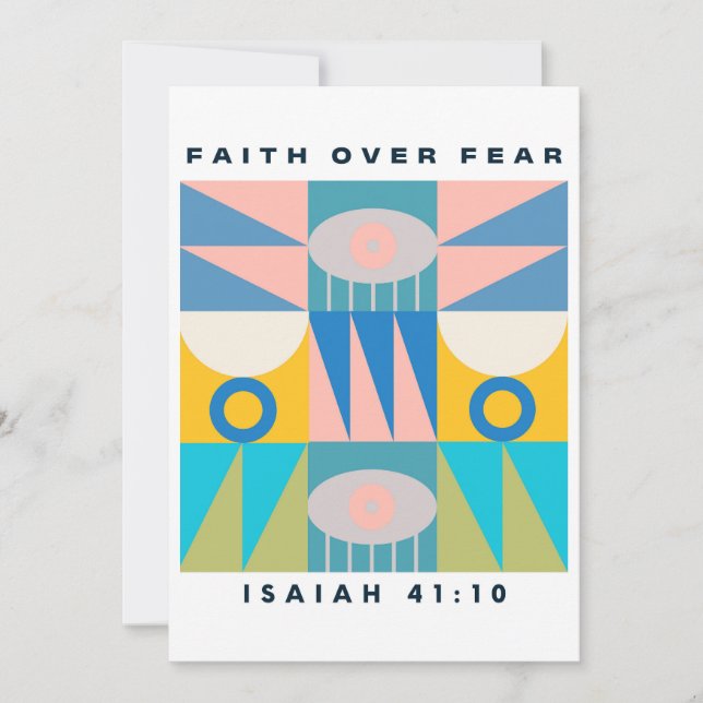 Faith over Fear Enagement Card Inbjudningar (Framsida)